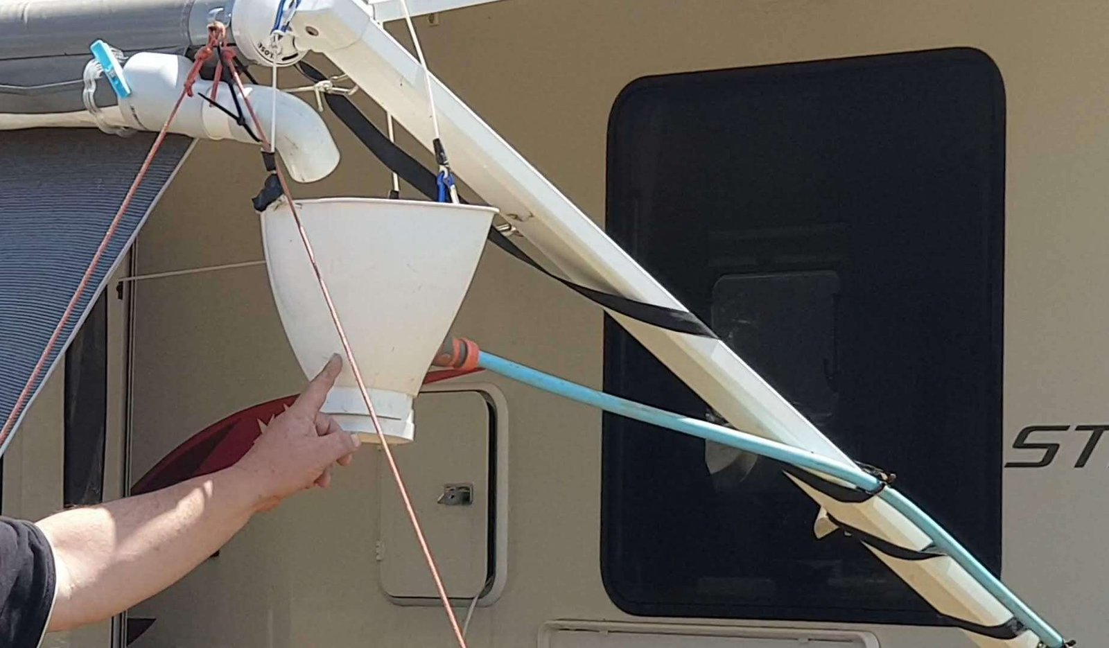 caravan rainwater catchement