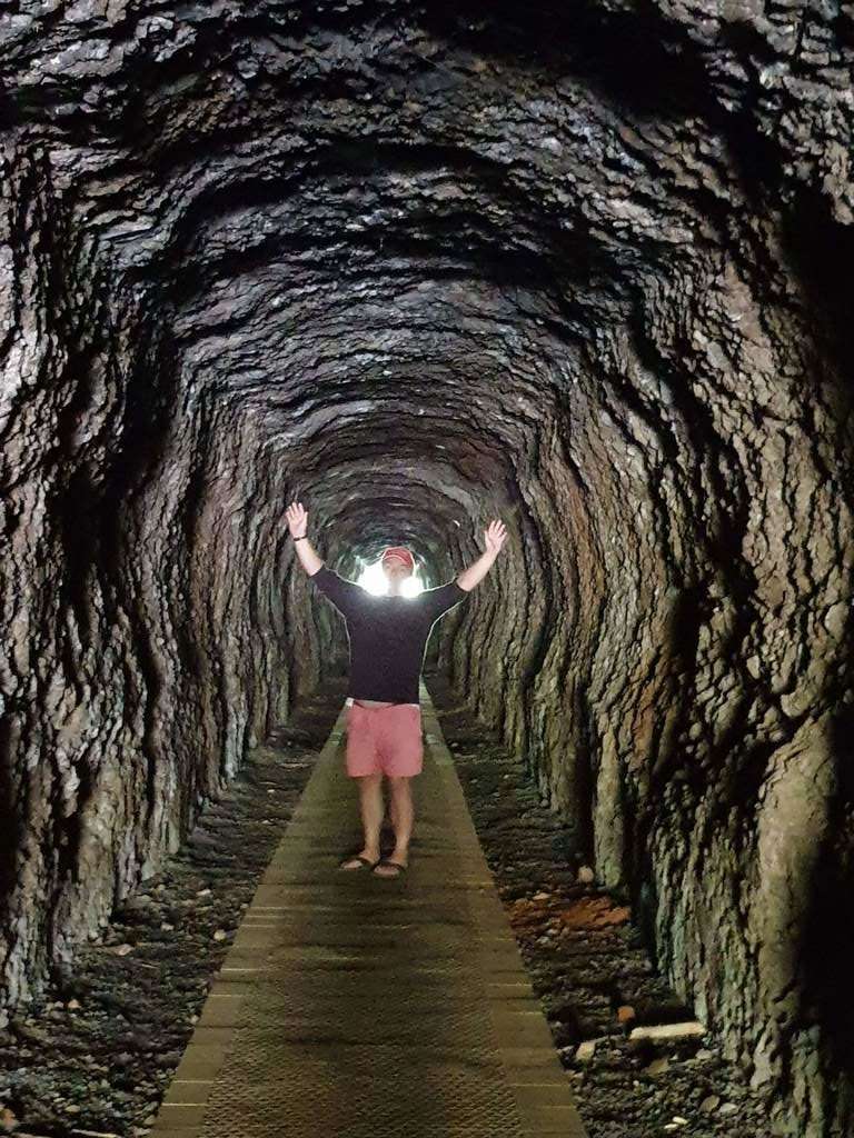 railway tunnel which has glow worms Zeehan Tasmania