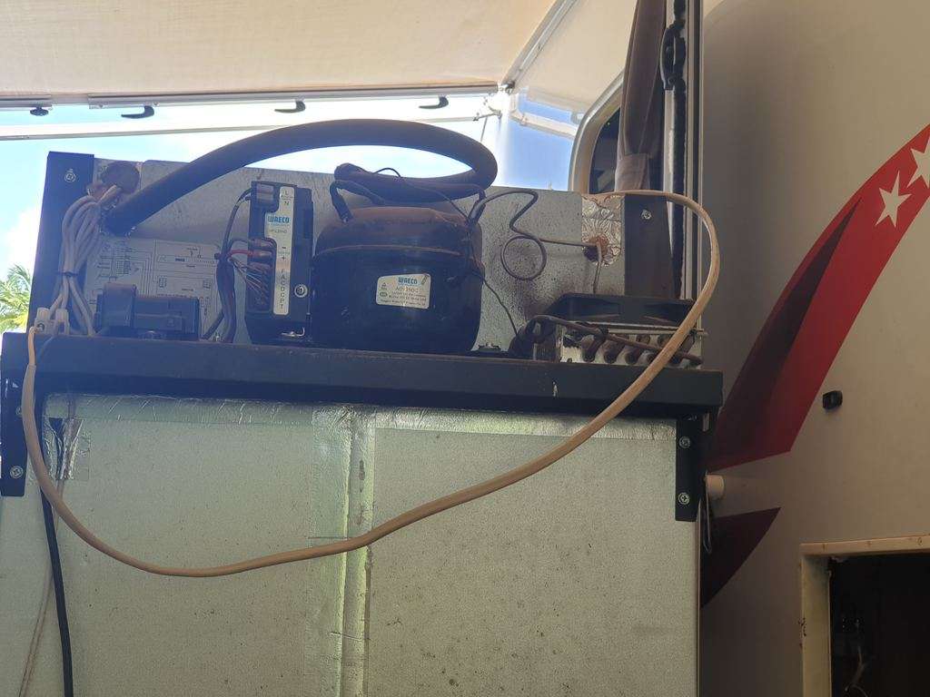 caravan fridge repair re gas and new wire 