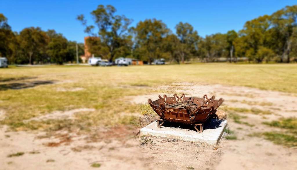 Fire Pit at Narrandera Brewery Flat Reserve Free Camp NSW