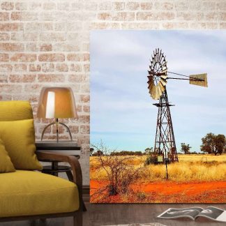 Sheep station windmill photo image to print for sale on a wall