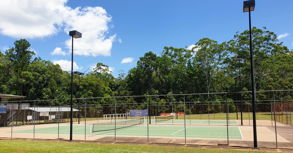 Tennis court at camp site