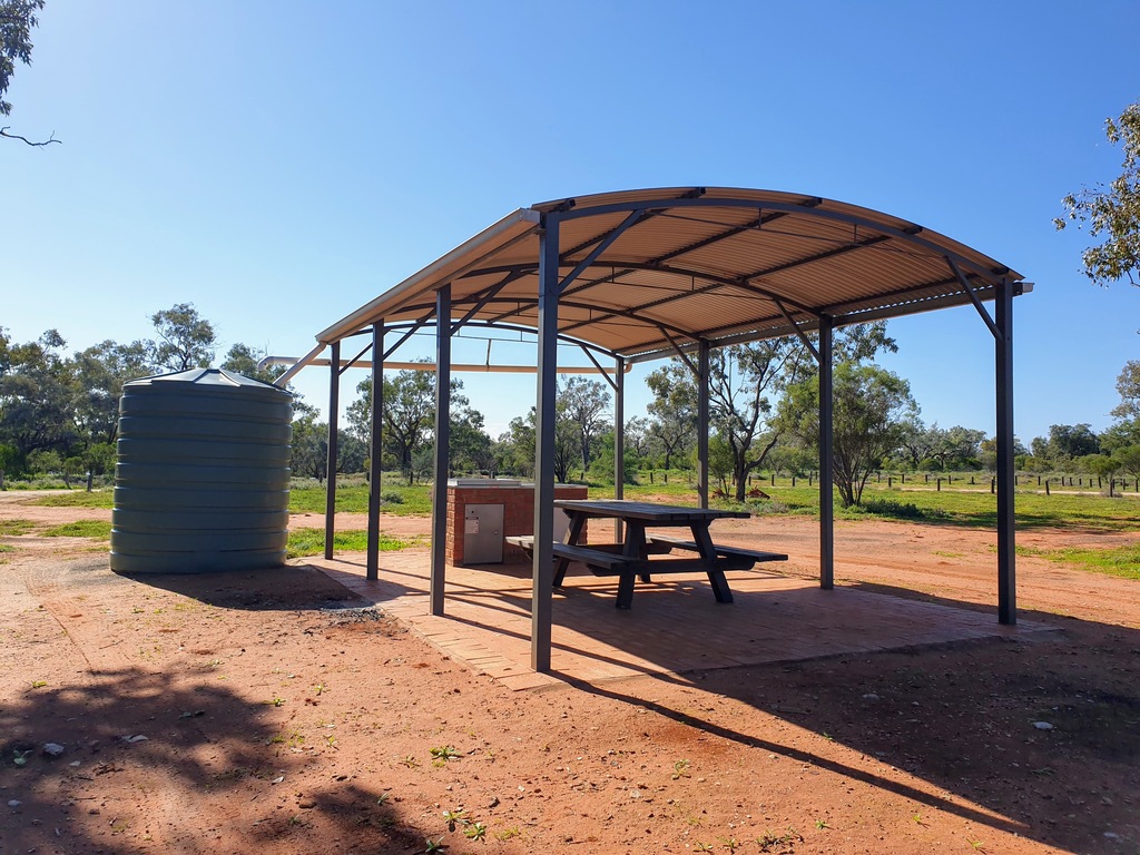 Undercover picnic area and electric BBQ's at Yanda campground