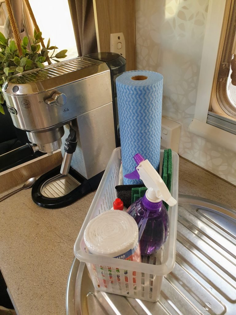 under sink caravan storage ideas cleaning